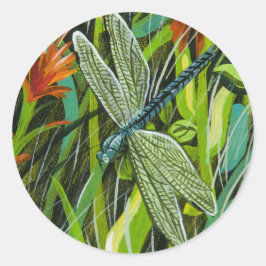 Märk "Dragonfly" Runt Klistermärke