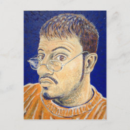 Mark E Westerfield Självporträtt Orange White Blue Vykort