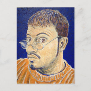 Mark E Westerfield Självporträtt Orange White Blue Vykort