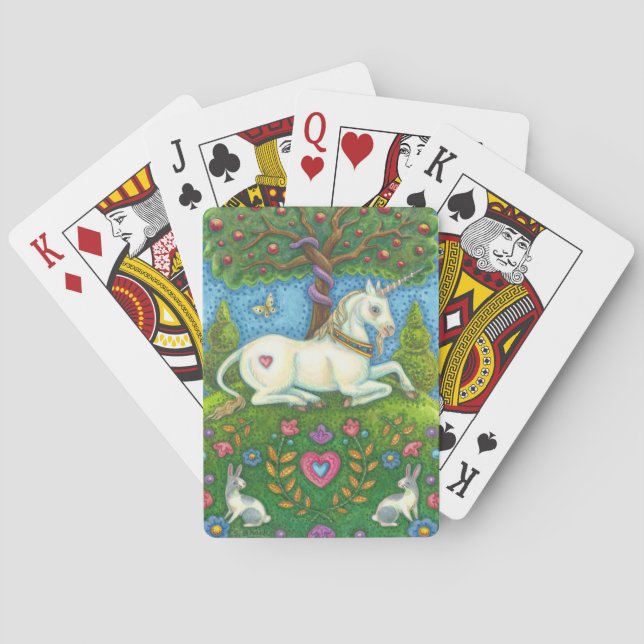 Mark Eden Unicorn Deck of BICYCLE POKER CARDS Kortlek (Baksidan)