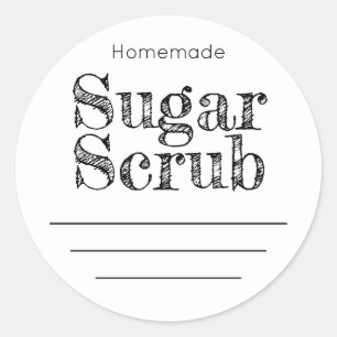 Märk etikett för Homemade Sugar SCrub