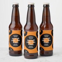 Märk flaska i DIY Sten & Roll Födelsedagsfest Ölflaska Etikett