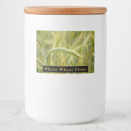 Märk hela vetemjöl för kökslagring mat etiketter