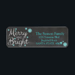 Märk helgdag för Merry & Bright chalkboard-stjärno Returadress Etikett<br><div class="desc">Lägg till en speciell detalj i helgdag! Efter allt arbete och stressa, säg att du har ett ny adress! Det finns inget bättre (och enklare!) sätt att sprida nyheterna än att lägga till den här etiketten till julposten. Det finns många olika etiketter tillgängliga, så plocka den utformning och formulering du...</div>