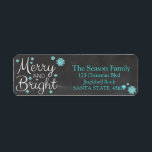 Märk helgdag för Merry & Bright chalkboard-stjärno Returadress Etikett<br><div class="desc">Lägg till en speciell detalj i helgdag! Efter allt arbete och stressa, säg att du har ett ny adress! Det finns inget bättre (och enklare!) sätt att sprida nyheterna än att lägga till den här etiketten till julposten. Det finns många olika etiketter tillgängliga, så plocka den utformning och formulering du...</div>