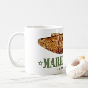 Mark I Male Världskrig One British Heavy Tank WWI Kaffemugg