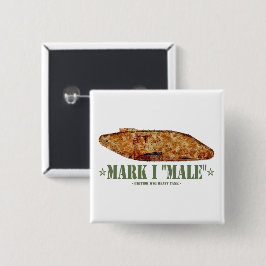 Mark I Male Världskrig One British Heavy Tank WWI Knapp