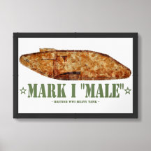 Mark I Male Världskrig One British Heavy Tank WWI