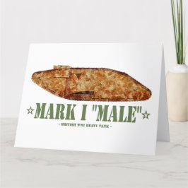 Mark I Male Världskrig One British Heavy Tank WWI Tack Kort