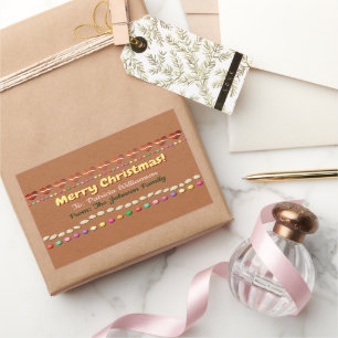 Märk Julafton Gift-etikett Rektangulärt Klistermärke