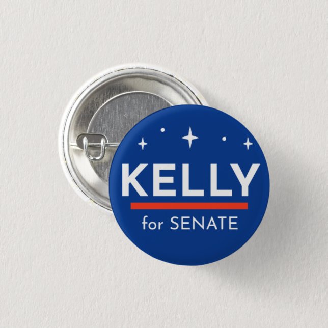 Mark Kelly for US Senate Button Knapp (Framsida & baksida)