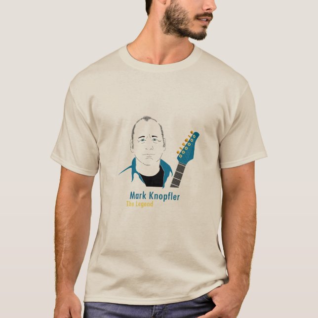 Mark Knopfler T Shirt for Dire Straits Lovers (Framsida)