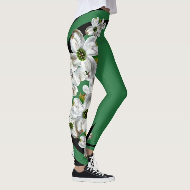 Märk. Kroppen. Spirit. Dogwood Leggings (Grönt/sva (Höger)