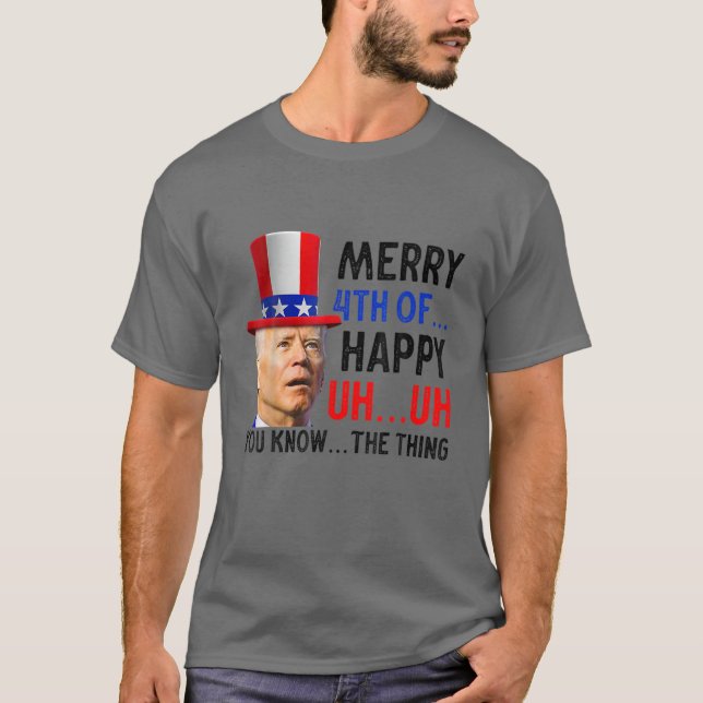 Märk Lycklig 4:e.. den Sak-rymliga 4:e T Shirt (Framsida)