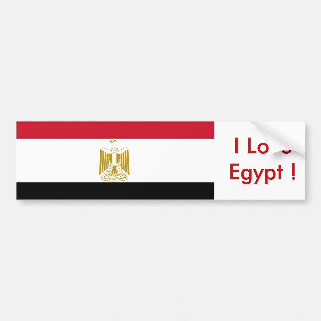 Märk med Flagga av Egypten Bildekal (Framsidan)