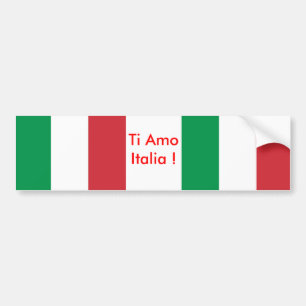 Märk med Flagga av Italien Bildekal