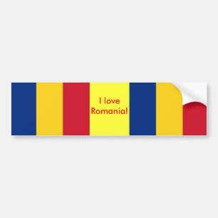 Märk med Flagga av Rumänien Bildekal