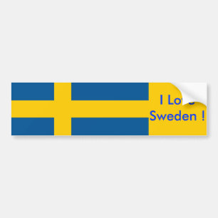 Märk med Flagga av Sverige Bildekal