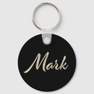 Mark Namn whitegold Button Schlüsselanhänger Nyckelring