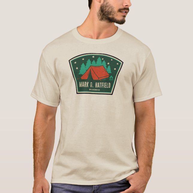 Mark O. Hatfield Wilderness Camping T Shirt (Framsida)