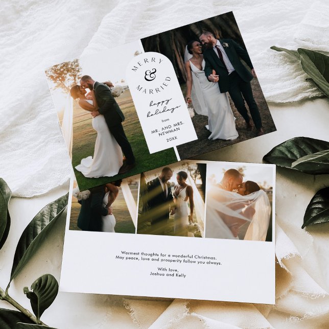 Märk och gift Bröllop-fotokort för Helgdag Inbjudningar (Skapare uppladdad)