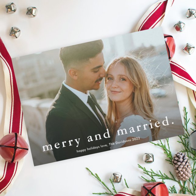 Märk och gift, enkel typ Fotojul Julkort (Skapare uppladdad)