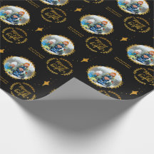 Märk och ljus. Anpassningsbar Photo - Guld och Bla