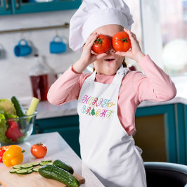 Märk och ljus färgstark Julgran Barnförkläde