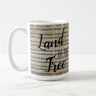 Mark of the Free Star-Spangled Banner Wooden Box S Kaffemugg