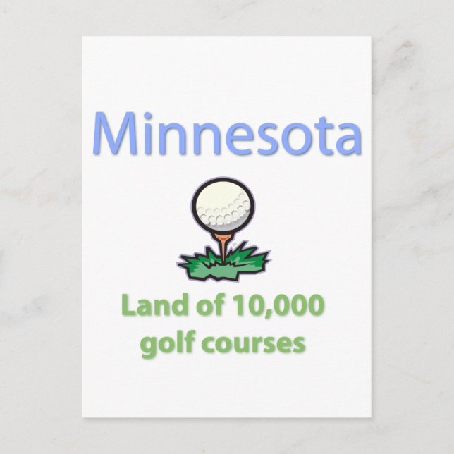 Mark på 10 000 Golf Kurser Vykort (Framsida)