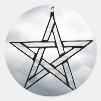 Märk "Pentagram" Runt Klistermärke