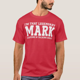Mark Personligt Namn Roligt Mark vänner pojke retr T Shirt