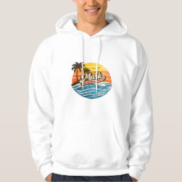 Mark Retro Solnedgång Namn Design Hoodie