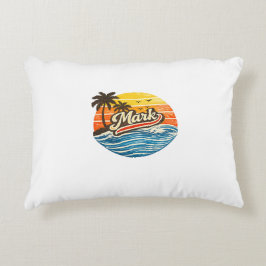 Mark Retro Sunset Namndesign Prydnadskudde