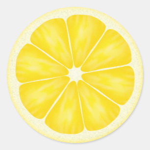Märk roligten för citronfrukt runt klistermärke