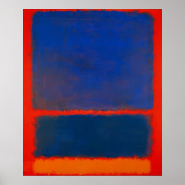 Mark Rothko - Blå, Orange, Röd - 1961 Poster (Framsidan)