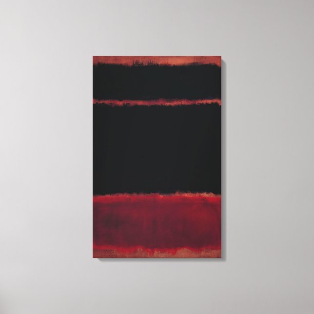 Mark Rothko - Black in Deep Red - 1957 Canvastryck (Framsida)