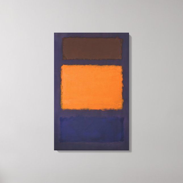 Mark Rothko - Brown, Orange, Blue on Maroon - c.19 Canvastryck (Framsida)
