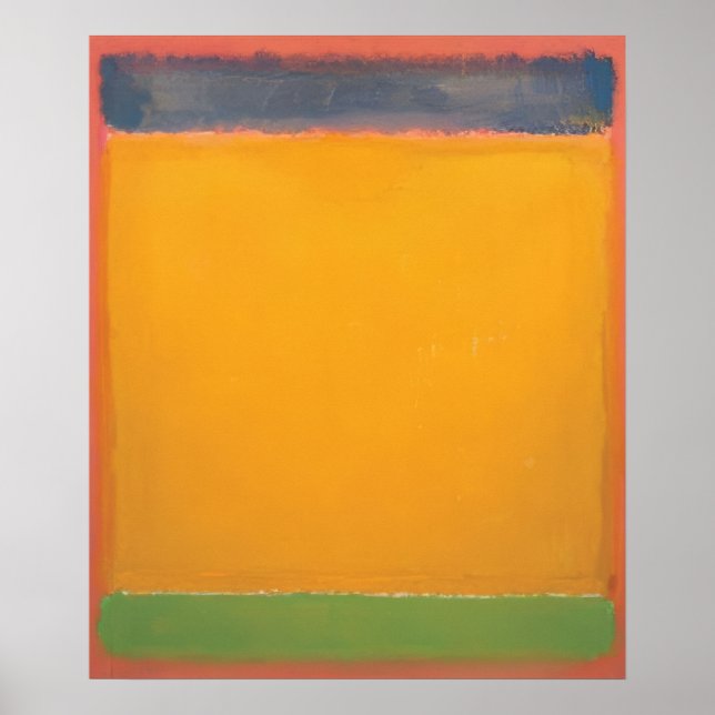Mark Rothko - Förenad (Blå, Gul, Grön på Röd) Poster (Framsidan)