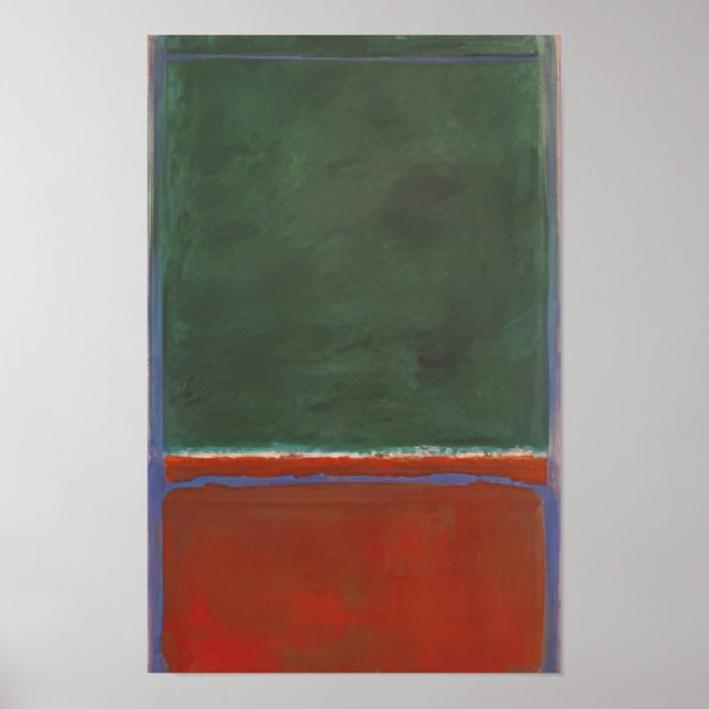 Mark Rothko - Grön och vinröd - 1953 Poster (Framsidan)