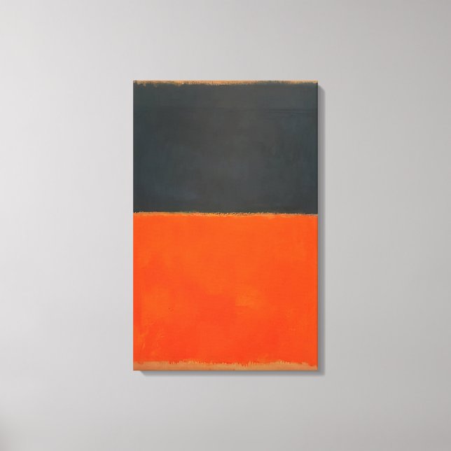 Mark Rothko - Grönt och Tangerine on Red - 1956 Canvastryck (Framsida)