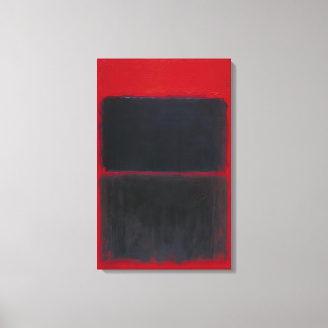 Mark Rothko - Light Red Over Black - 1957 Canvastryck (Framsida)