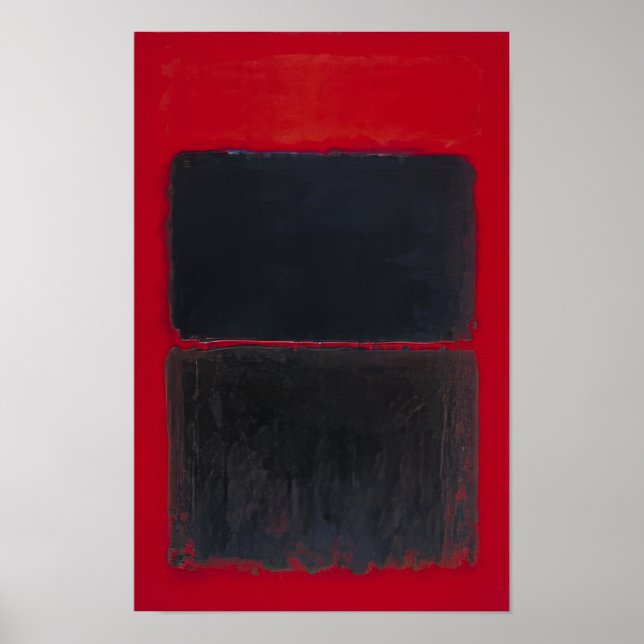 Mark Rothko - Ljusrött över svart - 1957 Poster (Framsidan)