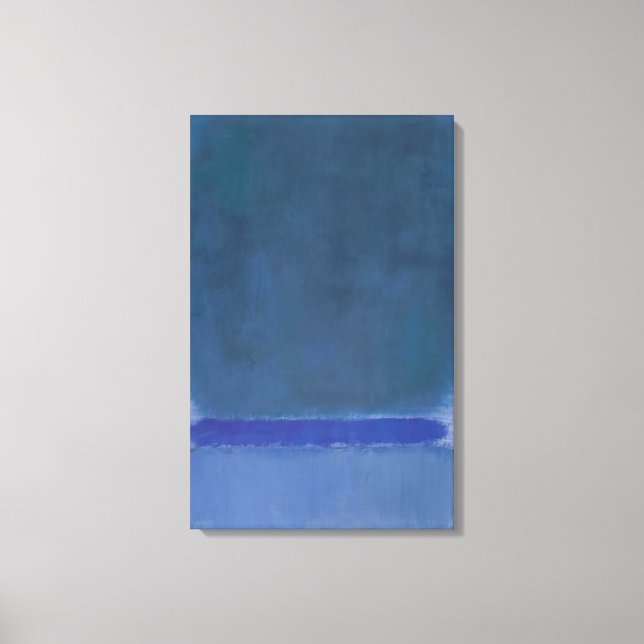 Mark Rothko - Namnlös Grönt om Blue - 1968 Canvastryck (Framsida)