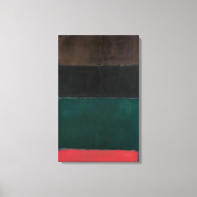 Mark Rothko - Namnlös Red-Brown, Black, Grönt, Re Canvastryck (Framsida)