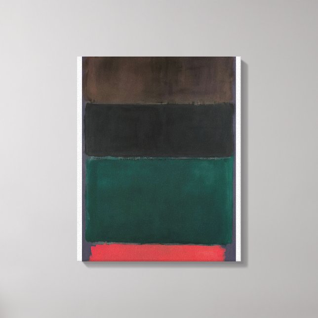 Mark Rothko - Namnlös Red-Brown, Black, Grönt, Re Canvastryck (Framsida)