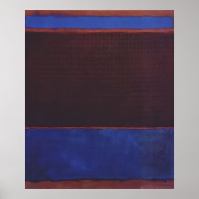 Mark Rothko - nr 3 (ljusblå, brun, mörkblå Poster (Framsidan)