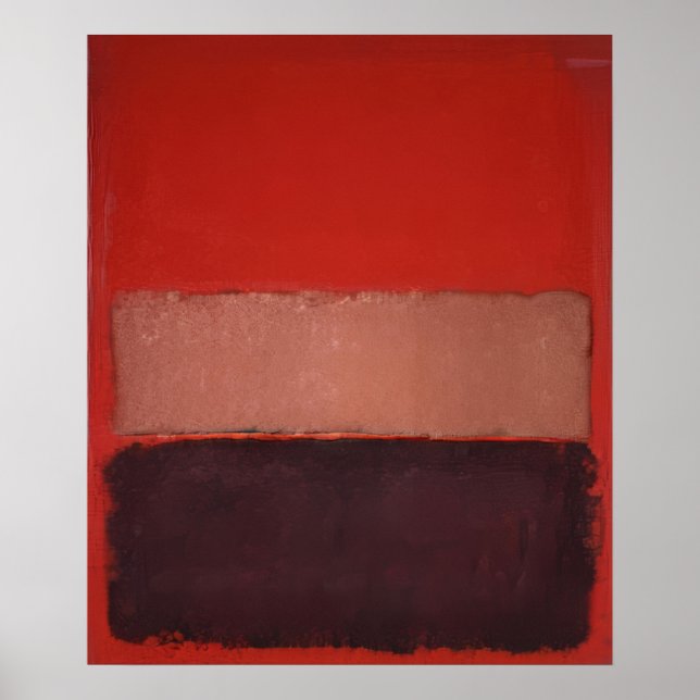 Mark Rothko - nr 46 (svart, ockra, rött över rött) Poster (Framsidan)