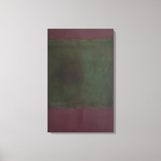 Mark Rothko - Obehörig Grönt om Maron - 1961 Canvastryck (Framsida)