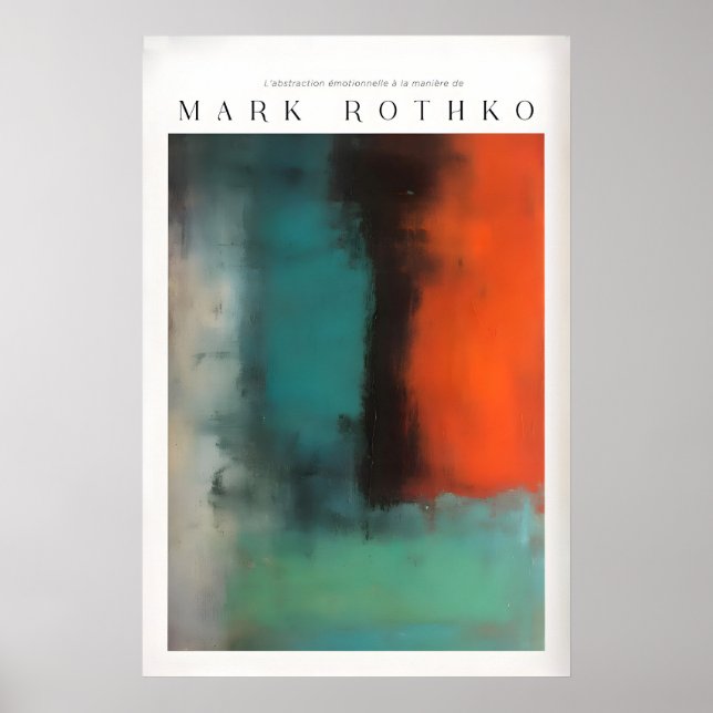 Mark Rothko-stil Modern Canvas Abstraktion Poster (Framsidan)